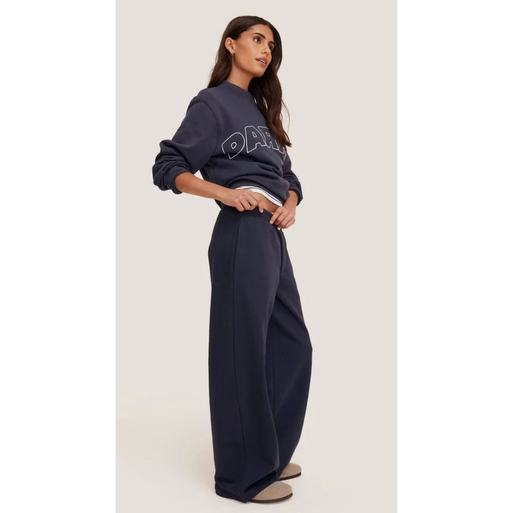 NWT Parke x Target Size Med Special Collab High Rise Boxer Sweatpants Navy Blue - Picture 3 of 6